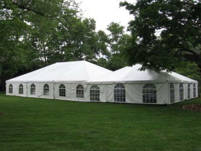 30 Wide Frame Tents In "L" Shape