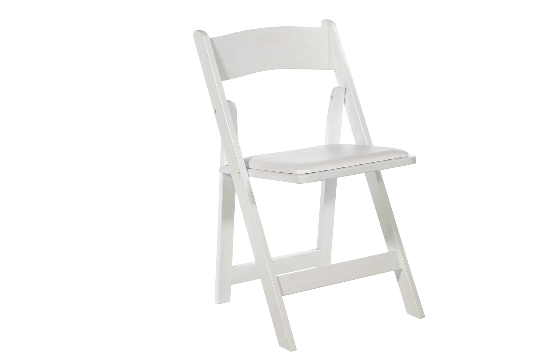 White Wood Padded Chair