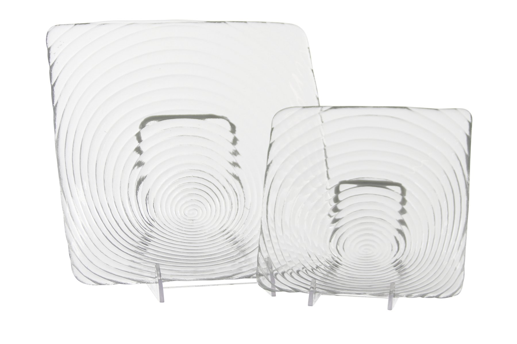 Apollo Clear Glass Square Plates