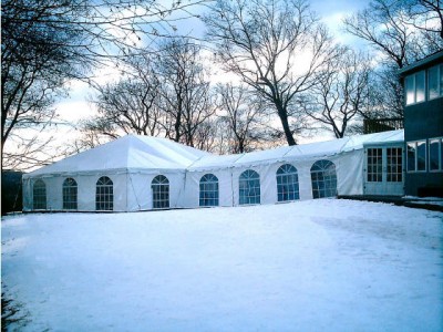30 Wide Frame Tent With Attached Marquis